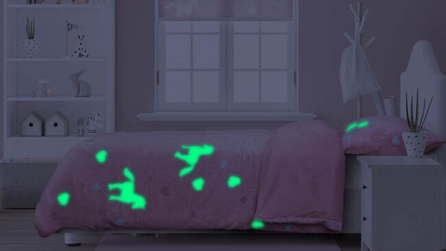 Sleeptime Glow in the dark Unicorn dekbedovertrek - Afbeelding 4