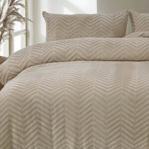 Sleeptime Chevron Teddy dekbedovertrek