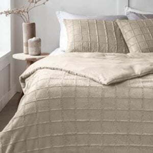 Sleeptime Faux Fur Check dekbedovertrek