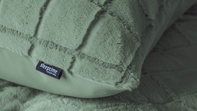 Sleeptime Faux Fur Check dekbedovertrek - Afbeelding 3