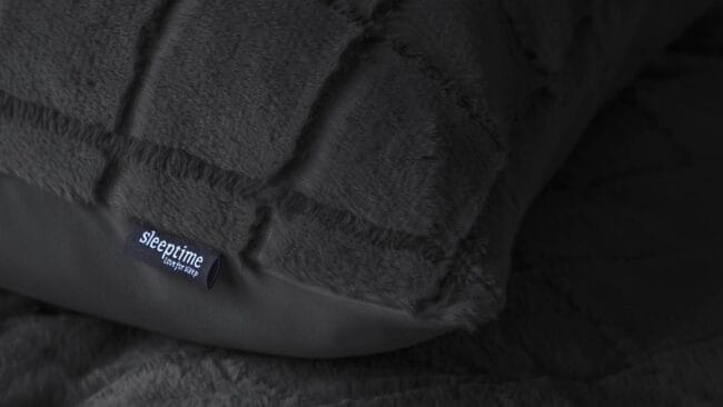 Sleeptime Faux Fur Check dekbedovertrek - Afbeelding 3